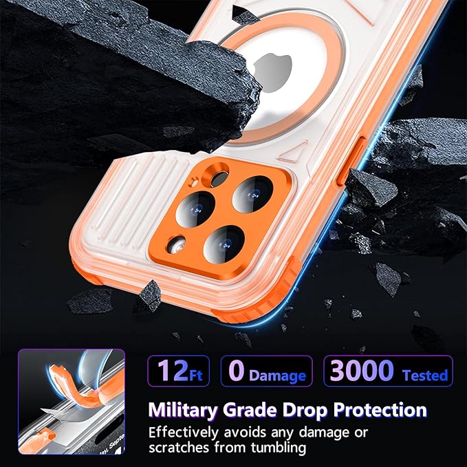 2025 New for iPhone 15 Pro Case Waterproof, [Compatible with MagSafe][Built-in Camera & Screen Protector][Full Body Shockproof][IP68 Waterproof][Dustproof] Phone Case for iPhone 15 Pro 6.1"