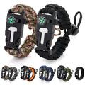 Paracord Bracelets for Men and Women – Adjustable Survival Paracord Bracelet with 10 ft Nylon Survival Cord, Flint Fire Starter, Compass, Whistle & Scraper – Gear for Camping, Hiking, Fishing & Travel