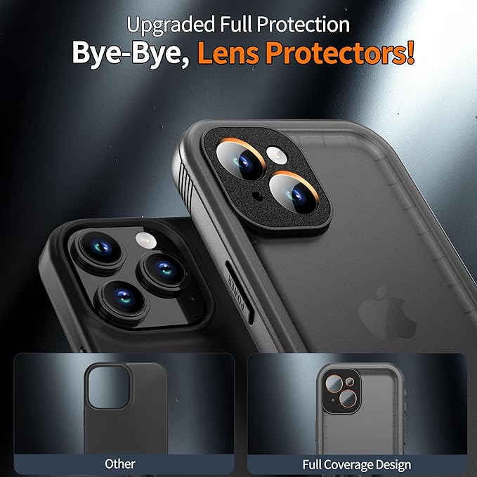Cozycase for iPhone 15 Plus Waterproof Shockproof Dustproof Case - Heavy Duty/360 Full Body/Military Grade/Protective/Rugged 【8FT Drop Proof】 Built in Screen/Camera Protector with Lanyard Black