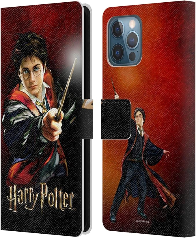 Head Case Designs Officially Licensed Harry Potter Harry Portrait Prisoner of Azkaban II Leather Wallet Case Compatible with Apple iPhone 12 Pro Max