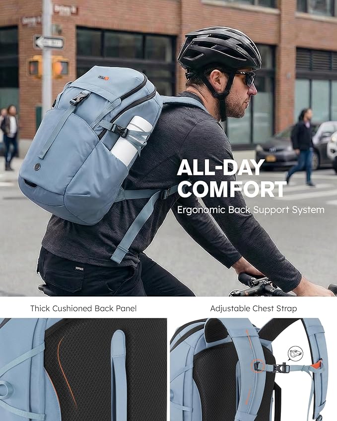Tolaccea Daypack Backpacks Carry On 30L, Travel Backpack with Waterproof Zippers, Flight Approved Hand Luggage Casual Backpack for Men Women, Durable Bag for Work Business College, Fits 15.6" Laptop
