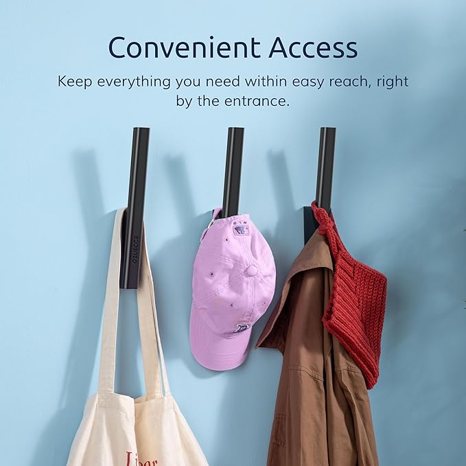 Ozueccr Hat Hook for Baseball Caps – Wall Mounted Vertical Hat Holder, Multi-Purpose Wall Hook, Closet Cap Organizer, Sturdy Compact, Easy to Install