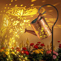 Ollny Solar Watering Can with Cascading Lights Outdoor Garden Decor, Birthday Gifts for Mom Grandma Women, IP65 Waterproof 2 Lighting Modes Hanging Lanterns for Yard Patio Lawn (Butterfly)