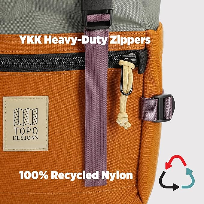 Topo Designs Rover Pack Classic - Laptop Daypack for Commutes, Day Trips, Hikes, Iconic Denver Design, PFAS-Free, Fair Trade, BlueSign Backpack (Zion Spice)