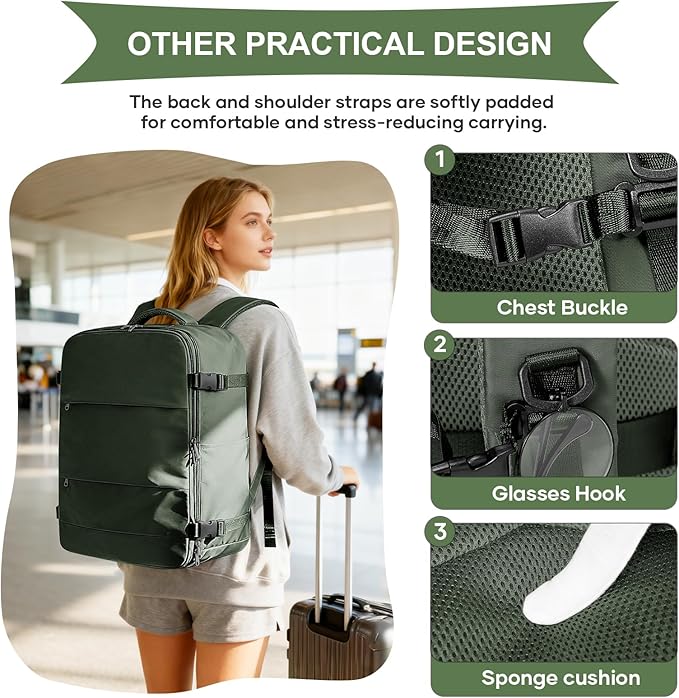 coowoz Vacuum Backpack Travel with Pump,Travel Backpack with Vacuum System For Women Men,Carry On Backpack,Hiking Backpack Waterproof Outdoor Sports Rucksack Casual Daypack,33L(Vacuum pump)