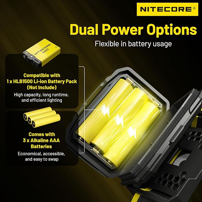 Nitecore HA23 UHE 600 Lumen MCT Outdoor Headlamp Multiple Color Temperatures Lightweight AAA Headlight Tag (Blue)