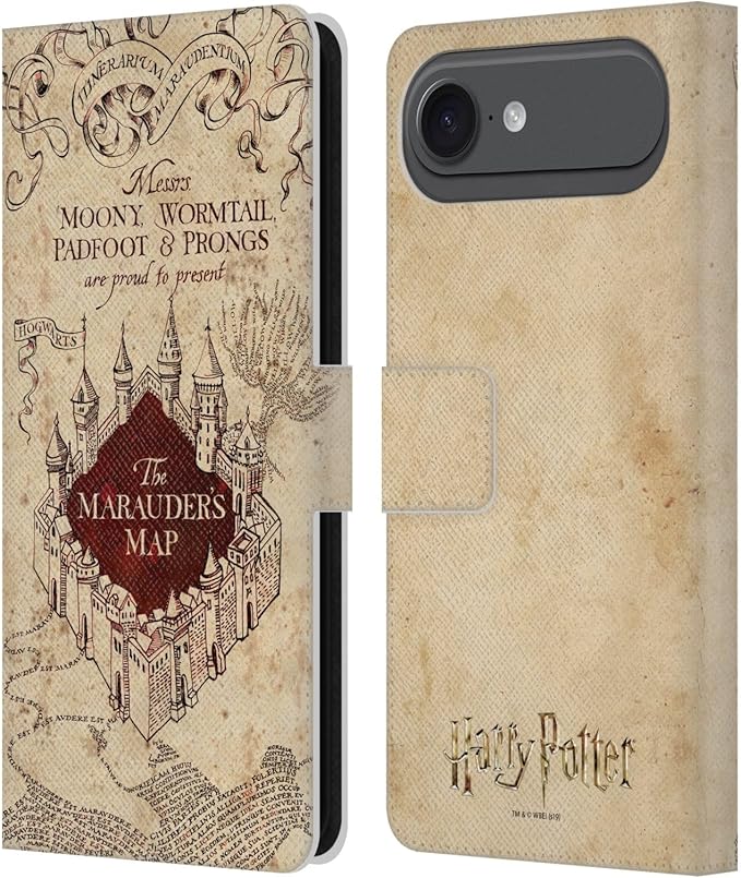 Head Case Designs Officially Licensed Harry Potter The Marauder's Map Prisoner of Azkaban II Leather Wallet Case Compatible with Apple iPhone 17 Air