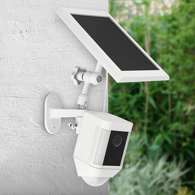 2-in-1 Wall Mount for Ring Solar Panel, Ring Stick Up Cam Battery, Spotlight Cam and Spotlight Cam Plus/Pro(Battery), Adjustable Angle to Get Maximum Sunlight for Your Solar Panel