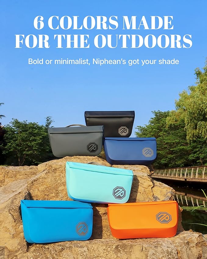 niphean IPX7 Waterproof Fanny Pack with Magnetic One-Hand Closure, Durable Waterproof Dry Bag, for Kayaking, Paddle Boarding, Beach Cruise Essentials, 2.5L Phone Pouch Dry Bags for Men Women, Black