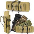 DULCE DOM 32/36/42/48/52 inch Double Rifle Case Soft Gun Bag for Rifles Pistols Storage & Transportation, All Around Shooting Range Tactical Backpack for Hunters Shooters, Gift for Boyfriend, Husband