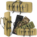 DULCE DOM 32/36/42/48/52 inch Double Rifle Case Soft Gun Bag for Rifles Pistols Storage & Transportation, All Around Shooting Range Tactical Backpack for Hunters Shooters, Gift for Boyfriend, Husband