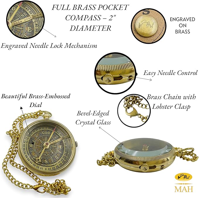 Brass Compass Gift to My Son Never Forget I Love You, Sentimental Keepsake from Mom Dad Grandparents, Inspirational Guidance Compass Gift for Son Graduation Birthday Baptism Confirmation Gift Idea