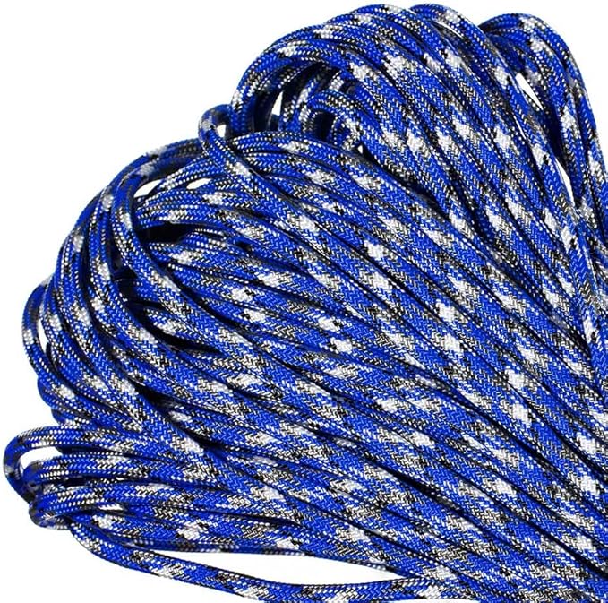 Paracord Planet 550lb Commercial Grade Paracord – 7 Strand Type III Nylon Parachute Cord Hanks for Hiking, Camping, and Fishing – 30+ Colors and Lengths of 50' and 100'