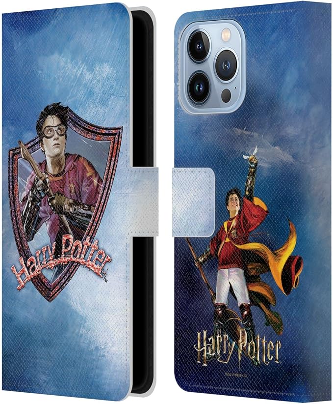 Head Case Designs Officially Licensed Harry Potter Quidditch 2 Prisoner of Azkaban II Leather Wallet Case Compatible with Apple iPhone 13 Pro Max