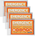 Emergency Blanket 4 Pack, Reflective Thermal Blanket, Space Mylar Blankets Survival Gear,82" X 52"