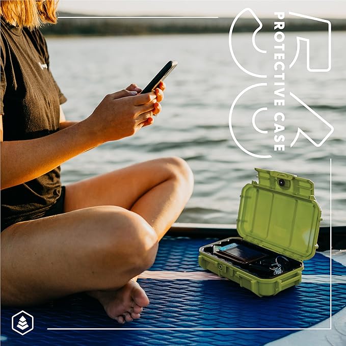Evergreen 56 Dry Box - EDC Tough Protective Case USA Made for Organization of Cameras, Phones, Camping, Fishing, Hiking, Water Sports (Black, TOPO)