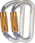 SOB Heavy Duty Steel Carabiner Clips -Auto Locking Climbing Carabiner, Industrial Strength Climbing Hooks for Keychains, Outdoor Gear, Backpacks, Hiking & Camping