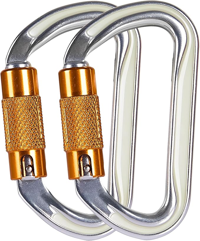 SOB Heavy Duty Steel Carabiner Clips -Auto Locking Climbing Carabiner, Industrial Strength Climbing Hooks for Keychains, Outdoor Gear, Backpacks, Hiking & Camping