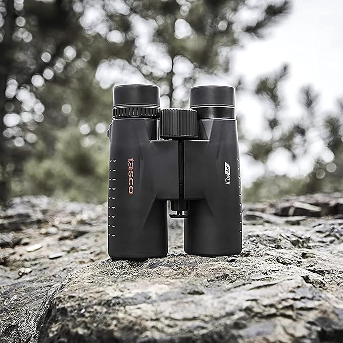 Tasco ES10X42 Essentials Binoculars, 10x42mm, Roof Prism Mc, Black