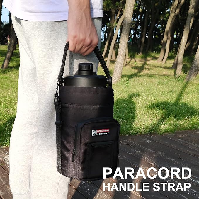NATURE PIONEOR Universal Replacement Paracord Handle with Metal Hooks for Water Bottle Holder,Bags