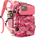 QT&QY 25L/45L Military Tactical Backpack For Men Molle Daypack 3 Day Bug Out Bag Hiking Rucksack With Bottle Holder