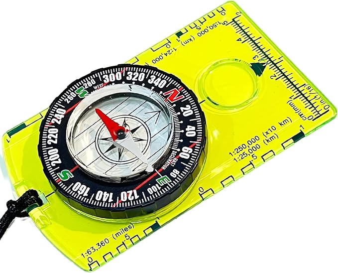 Trekker's Compass Crew Orienteering Compass, Pack of 2, Magnetic Navigation Set for Hiking, Camping, Backpacking, Scout Activities