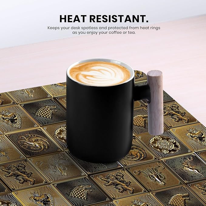 Head Case Designs Officially Licensed HBO Game of Thrones Gold Sigils All Houses Graphic Art 37.4 x 15.75 x 0.16 inches (900 x 400 mm) - XL Gaming Office Desk PC Keyboard Mouse Mat Pad