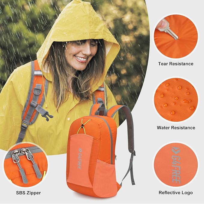 G4Free 24L Lightweight Packable Hiking Backpack Small Sport Travel Daypack Water Resistant for Women Men