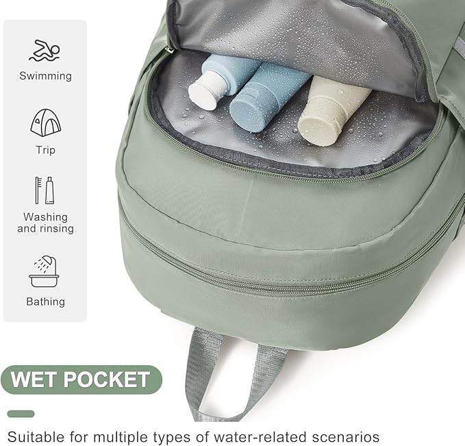coofay Gym Backpack For Women Waterproof Backpack With Shoe Compartment Lightweight Travel Backpack Sports Backpacks Large Gym Bag