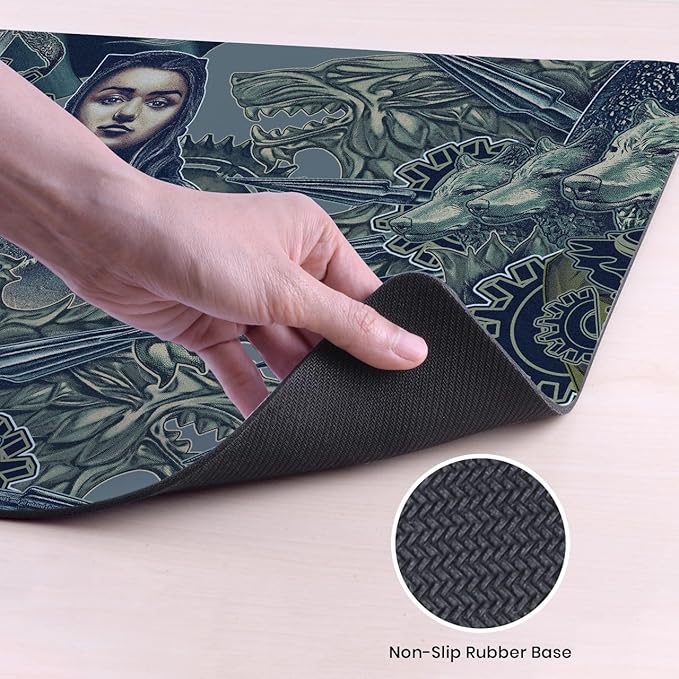 Head Case Designs Officially Licensed HBO Game of Thrones Robb, Sansa, Arya Graphic Art 37.4 x 15.75 x 0.16 inches (900 x 400 mm) - XL Gaming Office Desk PC Keyboard Mouse Mat Pad