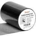 Secopad Black Window Screen Repair Tape, 4 in X 20 FT (240IN) Kit for Windows or Doors, Strong Adhesive Patch Fiberglass Mesh Repair