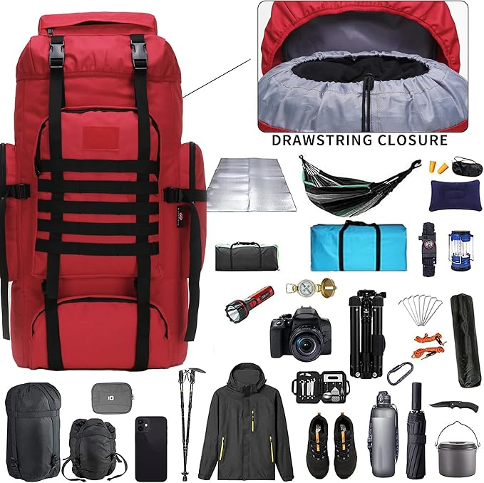 Hiking Backpack for Men 70L/100L Camping Backpack Military Rucksack Molle 3 Days Assault Pack for Climbing | Camping Backpack, 3 Days Assault Pack, for Climbing