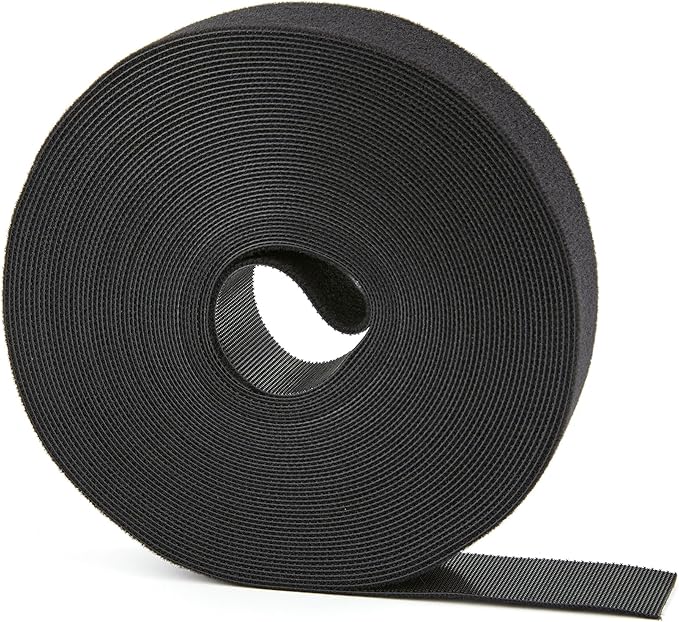40FT x 3/4 inch Hook and Loop Roll, Reusable Fastening Cable Ties, Multi-Purpose Cable Management Wire Ties Cable Straps for Organizing Home, Office and Data Centers