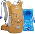 Hiking Backpack for Women & Men, Hydration Backpack with 2L Water Bladder for Running, Hiking, Cycling, Climbing, Camping, Biking (Yellow)