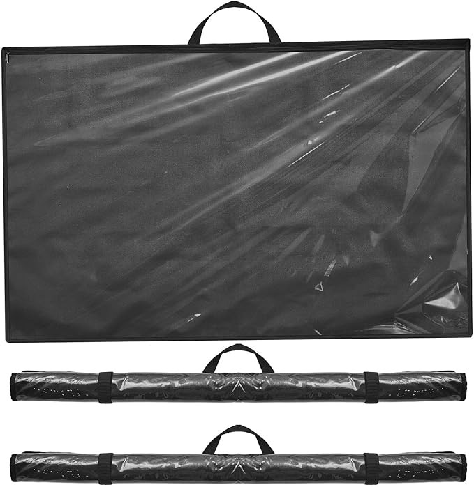 Tanlade 3 Pcs Blueprint Holder Foldable Waterproof Plans Shield Waterproof Map Case Construction Plan Holder Art Portfolio Bag Fits Size 22 x 34 for Document Blueprint Map Poster Painting