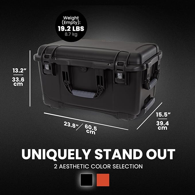 NANUK Trail 50 – 51.1 L (13.5‑Gallon) Waterproof Gear Case – Modular Cargo Case for Camping, Fishing, Hunting & Outdoor Storage - Dustproof and Impact Resistant (23.8” x 15.5” x 13.2”) – Black