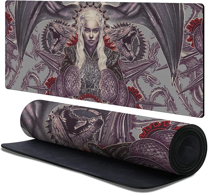 Head Case Designs Officially Licensed HBO Game of Thrones Daenerys Targaryen Graphic Art 37.4 x 15.75 x 0.16 inches (900 x 400 mm) - XL Gaming Office Desk PC Keyboard Mouse Mat Pad