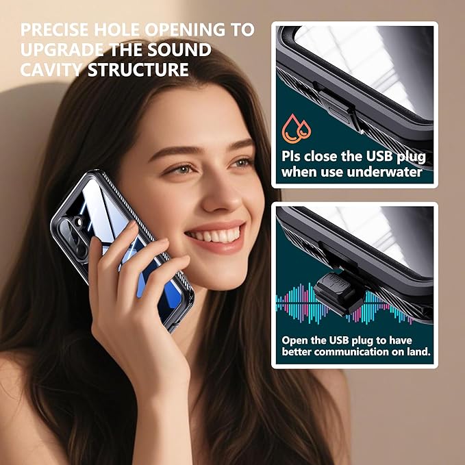 for Samsung Galaxy A57 5G Phone Case Waterproof, [IP68 Waterproof Dustproof] [Built-in Screen Protector] Rugged Full Body Underwater Shockproof Protective Cover for Samsung A57 5G Case, Black
