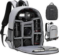 TARION Professional Camera Backpack Case with Laptop Compartment Waterproof Rain Cover for DSLR SLR Mirrorless Camera Lens Tripod Photography Backpack for Women Men Grey TB-S