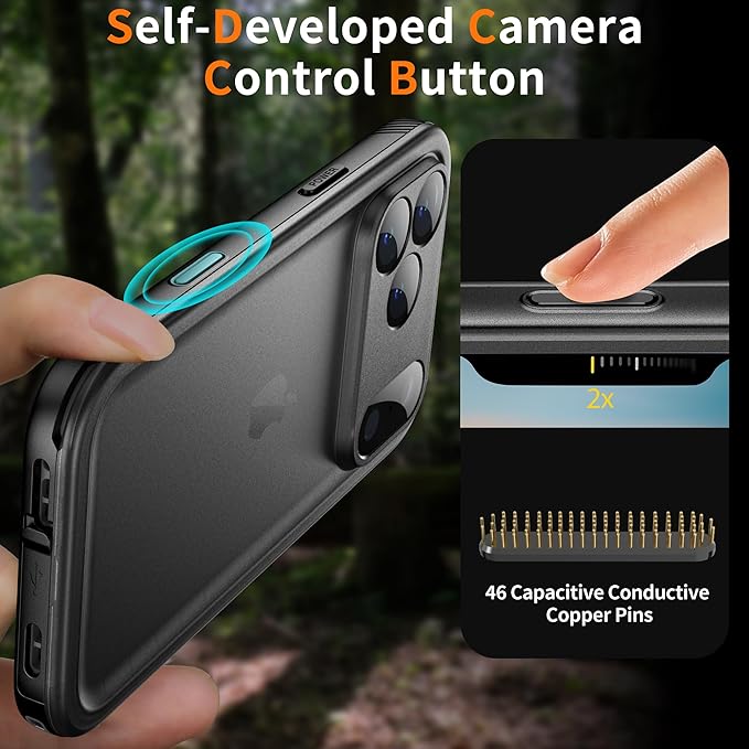 Cozycase TOP Military Protective IP68 Waterproof Case for iPhone 17 Pro Heavy Duty 360 Shockproof Full Body with Screen Camera Protector Double Dustproof Hard Tough 17Pro Front Back Cover