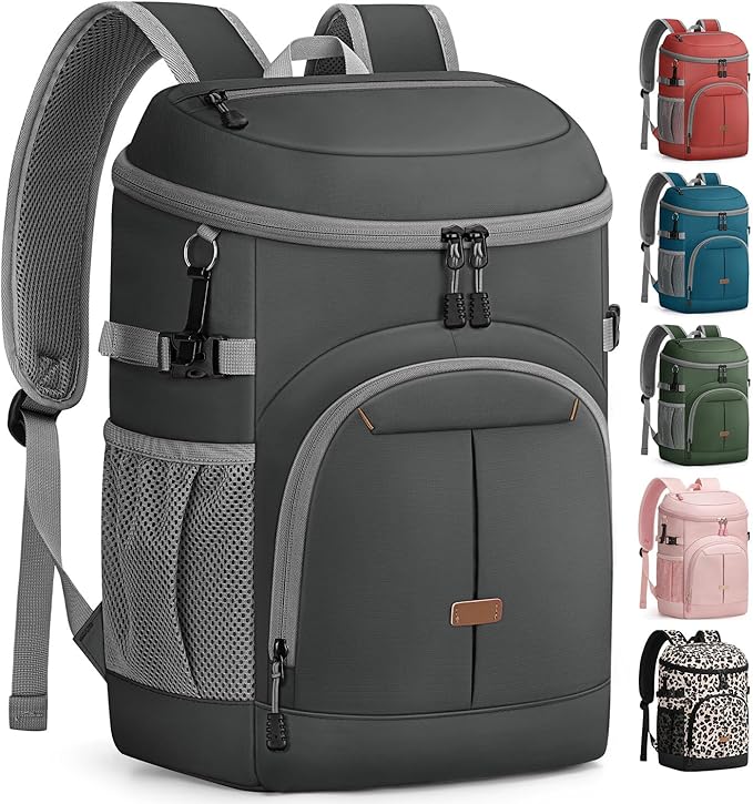 Pritent Cooler Backpack for Men Women Insulated Waterproof Backpack Cooler Leak Proof Cooler Bag Lightweight Lunch Backpack for Camping Beach Travel Picnic