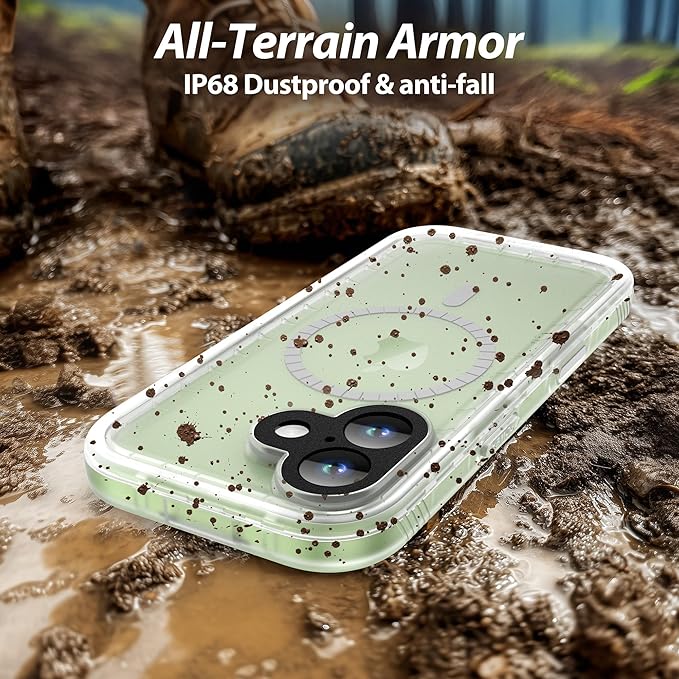 SPORTLINK for iPhone 17 Case - IP68 Waterproof Military Protective Full Body Heavy Duty Shockproof 360 Sealed Dustproof with Camera Screen Protector Phone Cover for iPhone 17 6.3" Mag/Frosted Clear