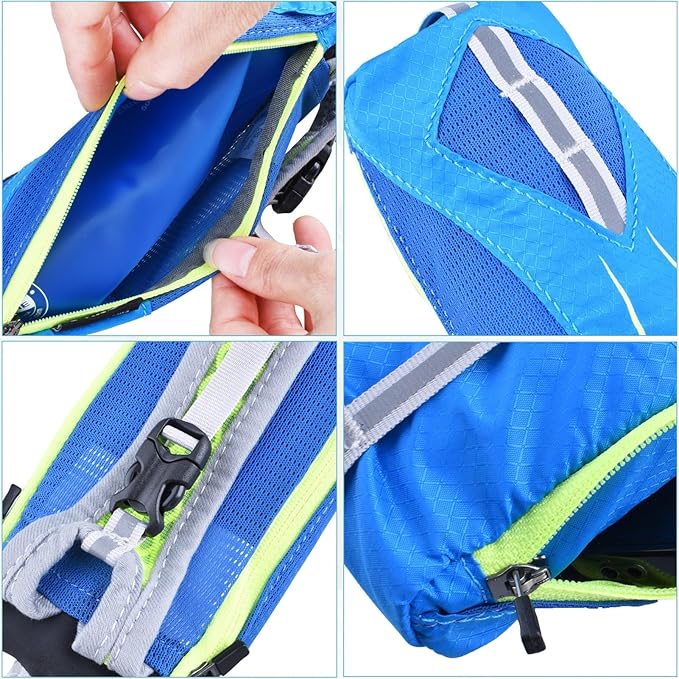 Azarxis TPU Soft Flask Collapsible Water Bottle Running Folding Gel Water Reservoir Handheld for Hydration Pack Hiking Cycling Climbing Jogging Marathon Trail Race