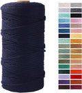 Dark Blue Cotton Macrame Cord, 3mm x 109Yards, Perfect for Wall Hangings, Crafts & Decorative Projects