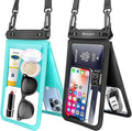 Niveaya [Up to 10.5"]Waterproof Phone Pouch - 2 Pack, Waterproof Phone Lanyard Case with iPhone 17/16/15/14/13 Pro Max up to 9.5", Phone Dry Bags for Vacation Beach Pool Kayak Cruise Travel Essentials
