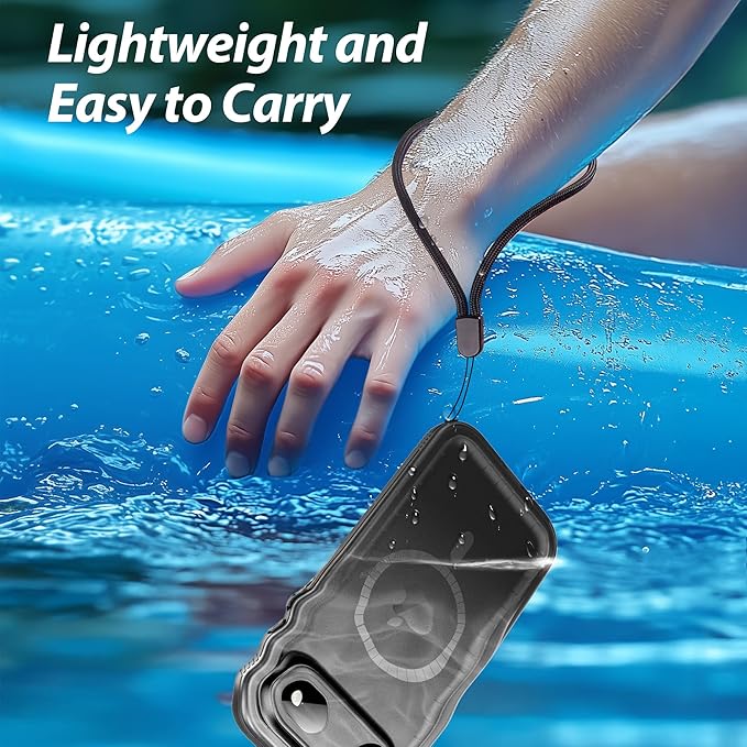 SPORTLINK for iPhone Air Case, IP68 Waterproof Military Protective Full Body Heavy Duty Shockproof 360 Sealed Dustproof with Camera Screen Protector Phone Cover for iPhone Air 6.5" Mag/Black