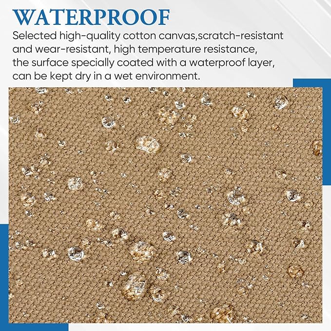 Canvas Repair Patch 5.5 x 8 Inches 6Pcs Self-Adhesive Waterproof Canvas Patch Kit for Repairing Tents,Sofas,Boat Covers,Camping Chair,Awnings,Car Seats.（Khaki）