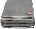 Ever Ready First Aid Military Wool Blanket - 95% Wool, Washable, Perfect for Outdoors, Camping, Picnics, Travel, Car & Bushcraft Emergency Blanket, 96" x 96" 6.65 lbs. - Grey - Queen Size