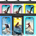 6 Pack Waterproof Phone Pouch IPX8 Universal Waterproof Case Dry Bag Phone Protector for iPhone 17/16/15/14/13 Pro Max Plus XS XR X 8 Galaxy S25 S24 S23 S22 S21 S20 Pixel Up to 8.4"(Multicolor 6)