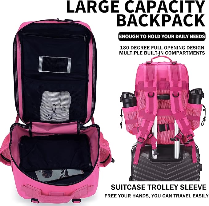 Military Tactical Backpack 45L/25L 3 Day Assault Pack Molle Daypack Hiking Backpack for Men and Women